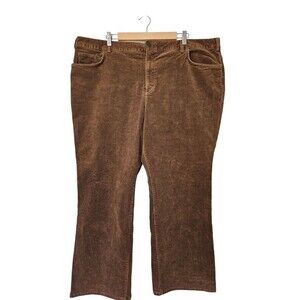 Lands End Corduroy Pants Women‎ Plus Size 22W Brown